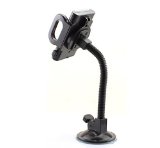Universal Car Windshield Suction Cup Mount Bracket Holder for Cell Phone, Apple iPhone 5 / 5S / 5C / 4S / 4 , iPod, Samsung Galaxy S5 / S4 / S3 / S2 / Note 3 / Note 2 , HTC One , LG G2 2 (Black)