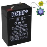 HQRP 6V 4.5Ah SLA Battery for Robots Omnibot 2000 5402, Lego AUV, Vacuum Cleaner Oreck electric broom AV701B replacement plus HQRP UV Meter