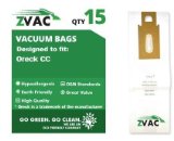 15 Oreck CC Bags Generic Oreck CCPK8DW (PK20008 & PK20008DW) Upright Vacuum Cleaner Bags - To Fit Style CC, and ALL XL Upright Models - By ZVac