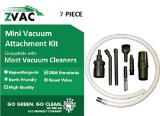Mini Micro Tool Attachment Set (7 Piece) Fits ALL Vacuum Cleaners; Perfect for Hard-To-Reach Areas - Office Equipment, Bookshelves, Computers, Car Detailing, Stereo Equipment, Video Equipment, Typewriters, Auto Interiors, Sewing Machines and More; By ZVac