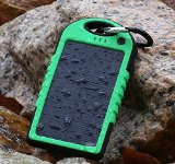 JJF Bird TM Solstar Solar Panel Charger 5000mah Rain-resistant and Dirt/shockproof Dual USB Port Portable Charger Backup External Battery Power Pack for Iphone 5s 5c 5 4s 4, Ipods(apple Adapters Not Included), Samsung Galaxy S5 S4, S3, S2, Note 3, Note 2, Most Kinds of Android Smart Phones,windows Phone and More Other Devices (Green)