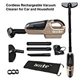 Car HouseHold Dry Vacuum Cleaner, Bcccke Whirlwind Function 7.2V 60W Ni-CD 1300MA Suction:2.8KPA Dust Buster Cordless Rechargeable 5-in-1 Vacuum Cleaner