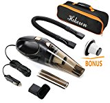 Car Vacuum Cleaner,Hikeren DC 12-Volt 106W Wet&Dry Handheld Auto Vacuum Cleaner,14FT(4.3M)Power Cord with 2 HEPA Filters,One Carry Bag
