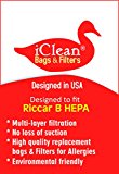 Riccar/Simplicity Type B HEPA Bags by iClean Vacuums (20 Bags)