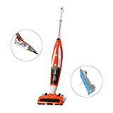 FINE DRAGON 3-in-1, 3+1 Functions New Cordless Upright Stick Vacuum Cleaner, Handheld Vacuum and Bagless Sweeper Vac with Water Tank Wet/Dry Cleaning Mop for Carpet and Floor (Orange)