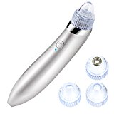 Vikeepro Blackhead Removal Electronic Facial Pore Cleaner Acne Remover Utilizes Pore Vacuum Extraction, Comedone Extractor (White)