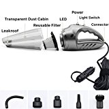 Powerful Car Vacuum Cleaner, Handheld Vacuum Cleaner - 120W Strong Power, LED Light With Car Charge Cable.