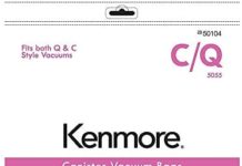 Kenmore 50104 8 Pack Style C/Q Canister Vacuum Bags