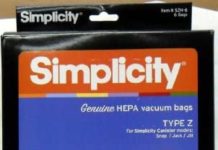 Simplicity Type Z HEPA Vacuum Cleaner Bags 6 Pack